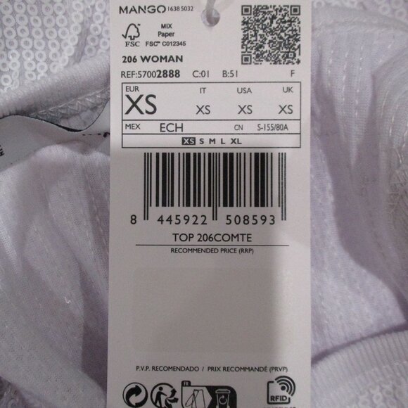 Mango Racerback Sequin Embellished Tank Top - Picture 6 of 7